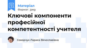 Ключові компоненти професійної компетентності учителя