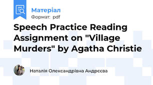 Speech Practice Reading Assignment on "Village Murders" by Agatha Christie