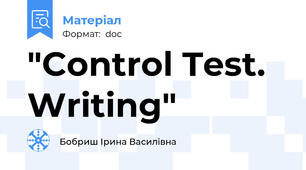 "Control Test. Writing"