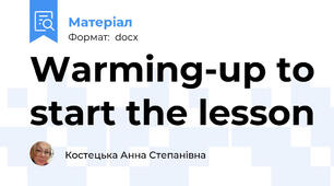 Warming-up to start the lesson