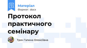 Протокол практичного семінару