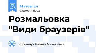 Розмальовка "Види браузерів"