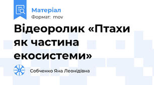 Відеоролик «Птахи як частина екосистеми»