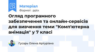 Огляд програмного забезпечення та онлайн-сервісів для вивчення теми "Комп'ютерна анімація" у 7 класі