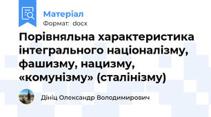 Порівняльна характеристика інтегрального націоналізму, фашизму, нацизму, «комунізму» (сталінізму)