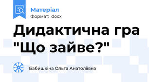 Дидактична гра "Що зайве?"