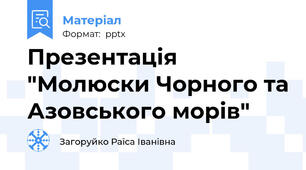 Презентація "Молюски Чорного та Азовського морів"