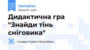 Дидактична гра "Знайди тінь сніговика"