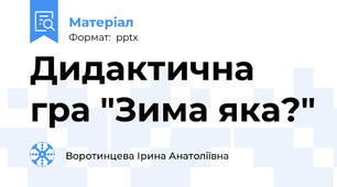 Дидактична гра "Зима яка?"