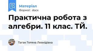 Практична робота з алгебри. 11 клас. ТЙ.