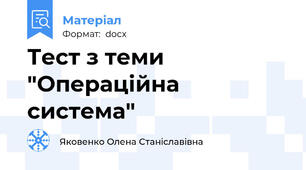 Тест з теми "Операційна система"