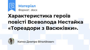 Характеристика героїв повісті Всеволода Нестайка «Тореадори з Васюківки».