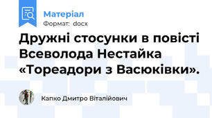 Дружні стосунки в повісті Всеволода Нестайка «Тореадори з Васюківки».