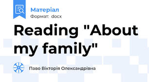 Reading "About my family"