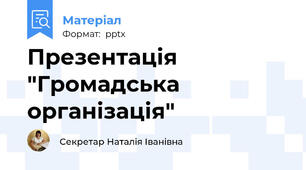 Презентація  "Громадська організація"