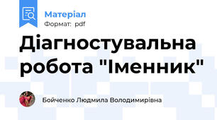 Діагностувальна  робота "Іменник"