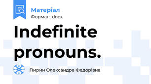Indefinite pronouns.