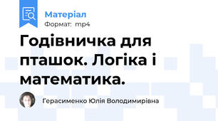 Годівничка для пташок. Логіка і математика.