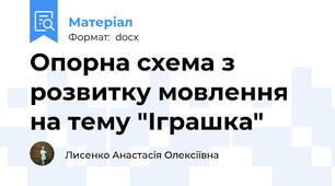 Опорна схема з розвитку мовлення на тему "Іграшка"
