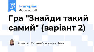 Гра "Знайди такий самий" (варіант 2)