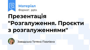 Презентація "Розгалуження. Проєкти з розгалуженнями"