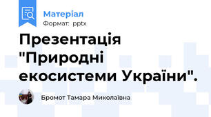 Презентація "Природні екосистеми України".