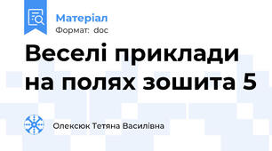 Веселі приклади на полях зошита 5