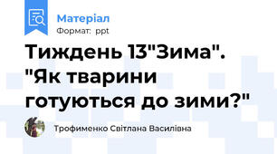 Тиждень 13"Зима". "Як тварини готуються до зими?"