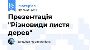 Презентація "Різновиди листя дерев"