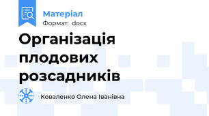 Організація плодових розсадників