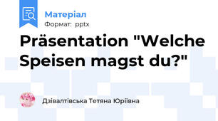 Präsentation "Welche Speisen magst du?"