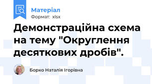 Демонстраційна схема на тему "Округлення десяткових дробів".