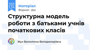 Структурна модель роботи з батьками учнів початкових класів