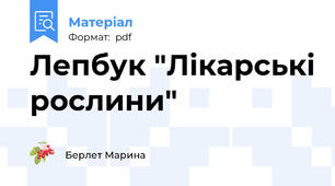 Лепбук "Лікарські рослини"