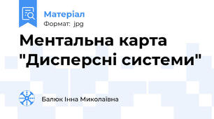 Ментальна карта "Дисперсні системи"