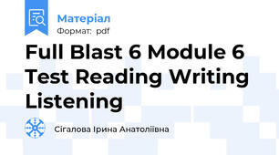 Full Blast 6 Module 6 Test Reading Writing Listening