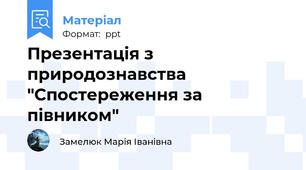 Презентація з природознавства "Спостереження за півником"