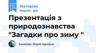 Презентація з природознавства "Загадки про зиму "