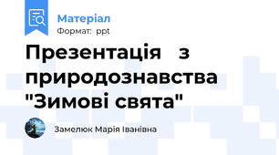 Презентація   з природознавства "Зимові свята"