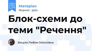 Блок-схеми до теми "Речення"