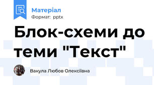 Блок-схеми до теми "Текст"