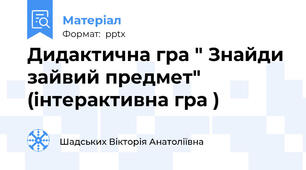 Дидактична гра " Знайди зайвий предмет" (інтерактивна гра )