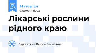 Лікарські рослини рідного краю