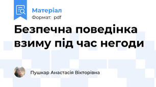Безпечна поведінка взиму під час негоди
