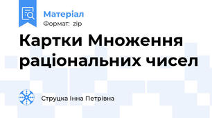 Картки Множення раціональних чисел