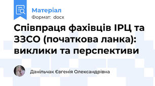 Співпраця фахівців ІРЦ та ЗЗСО (початкова ланка):  виклики та перспективи
