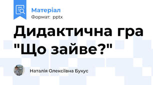 Дидактична гра "Що зайве?"