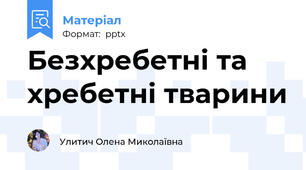 Безхребетні та хребетні тварини