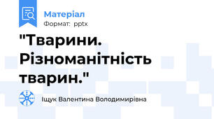 "Тварини. Різноманітність тварин."