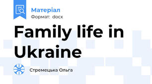 Family life in Ukraine